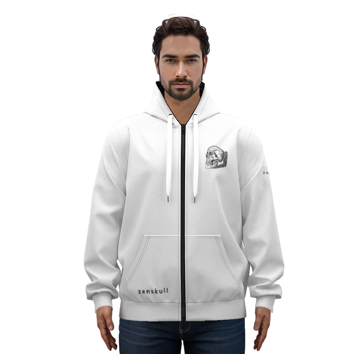 All-Over Print Unisex Pullover Hoodie With Zipper Closure - Image 3
